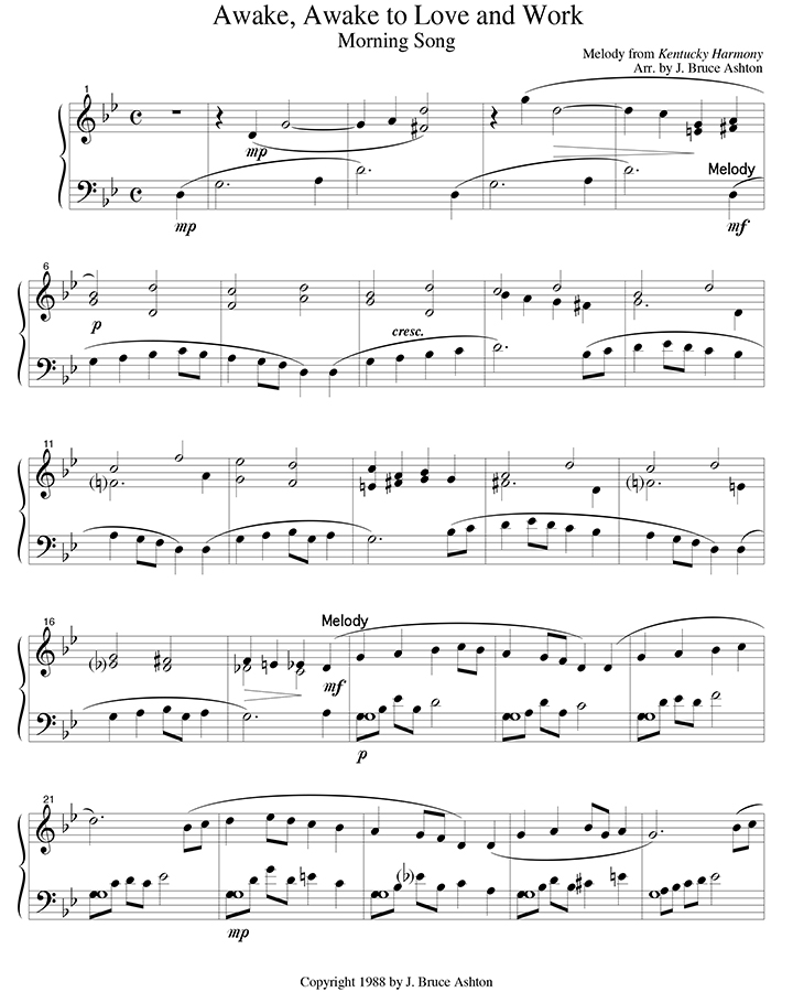 music page - Awake, Awake p1