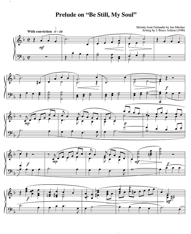 music page -Be Still My Soul p1