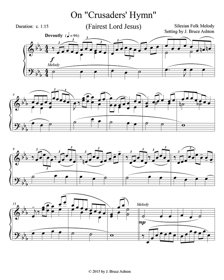 music page - Crusaders' Hymn p1