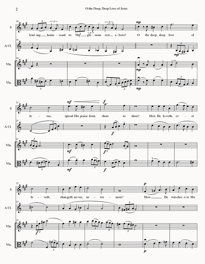 music page - Deep, Deep Love-clarinet p2