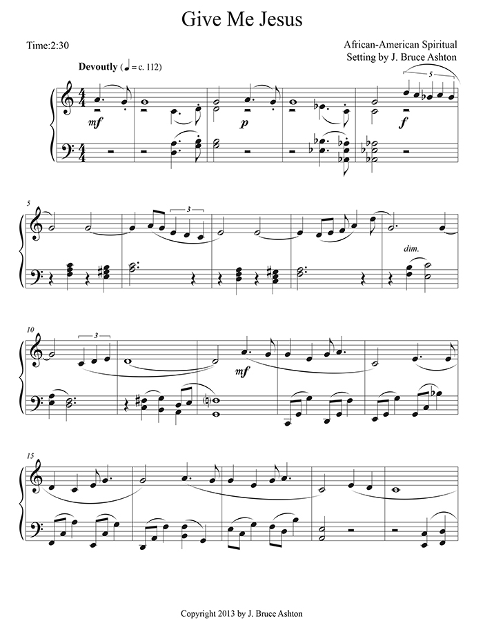 music page -Give Me Jesus p1