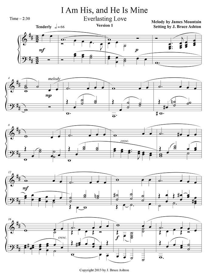 music page - I am His and He is Mine