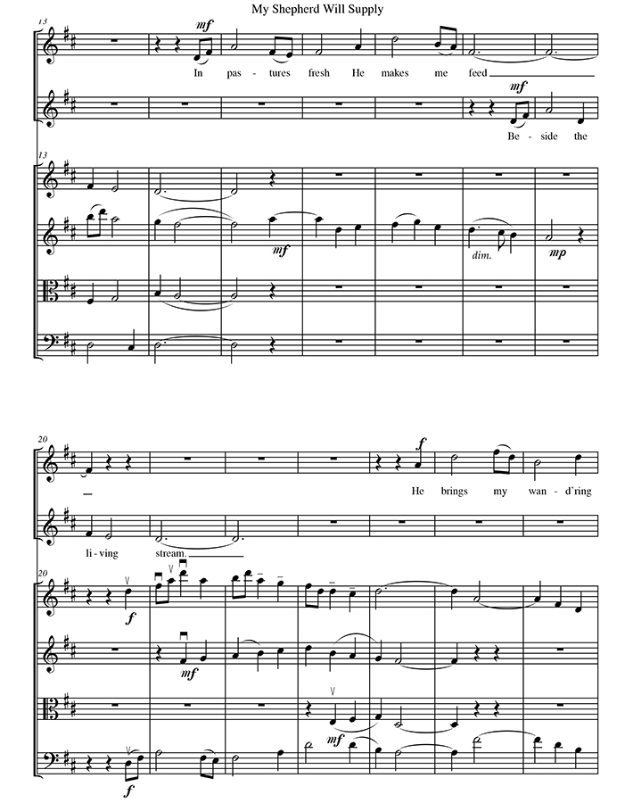 music page - My Shepherd-strings p2