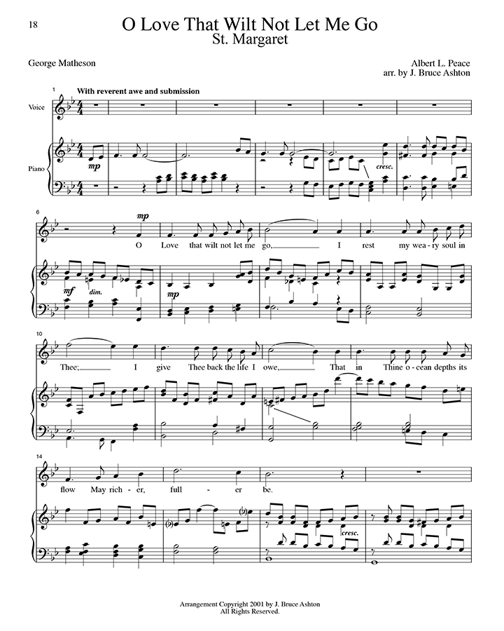 music page - O Love That Wilt Not p2