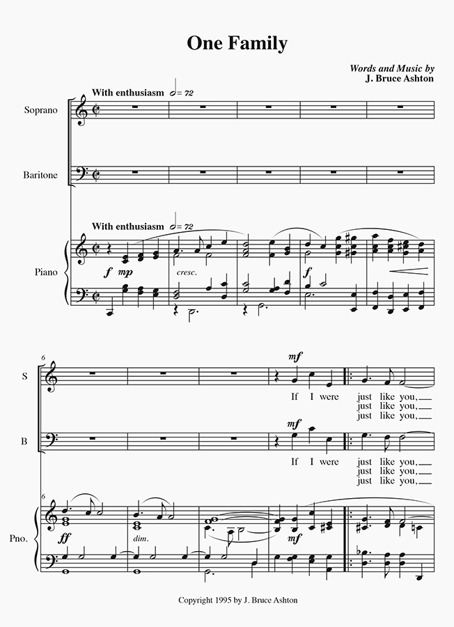 music page - One Family p1