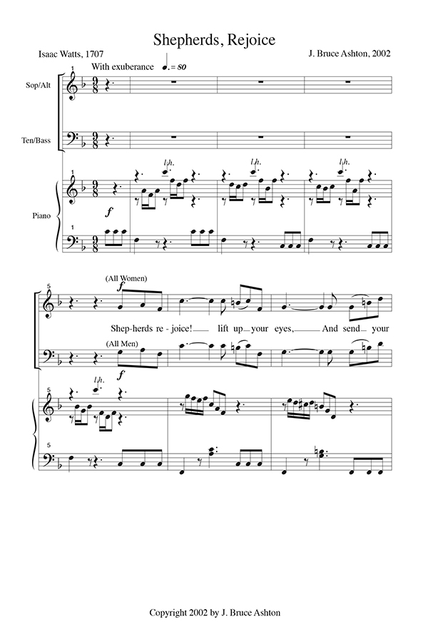 music page - Shepherds Rejoice p1