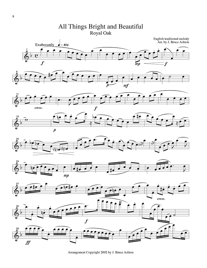 music page - All Things Bright and Beautiful