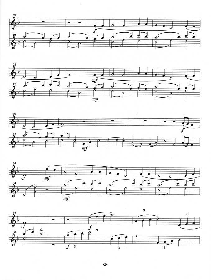 music page-Come All Christians-flute/violin