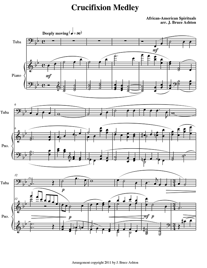 music page -Crucifixion Medley p1