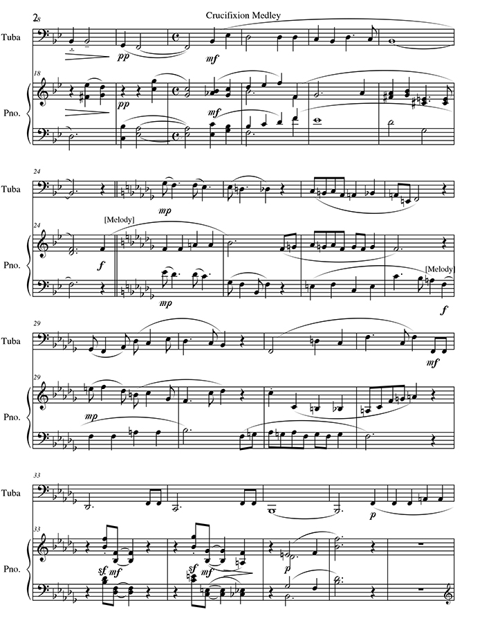 music page - Crucifixion Medley p2