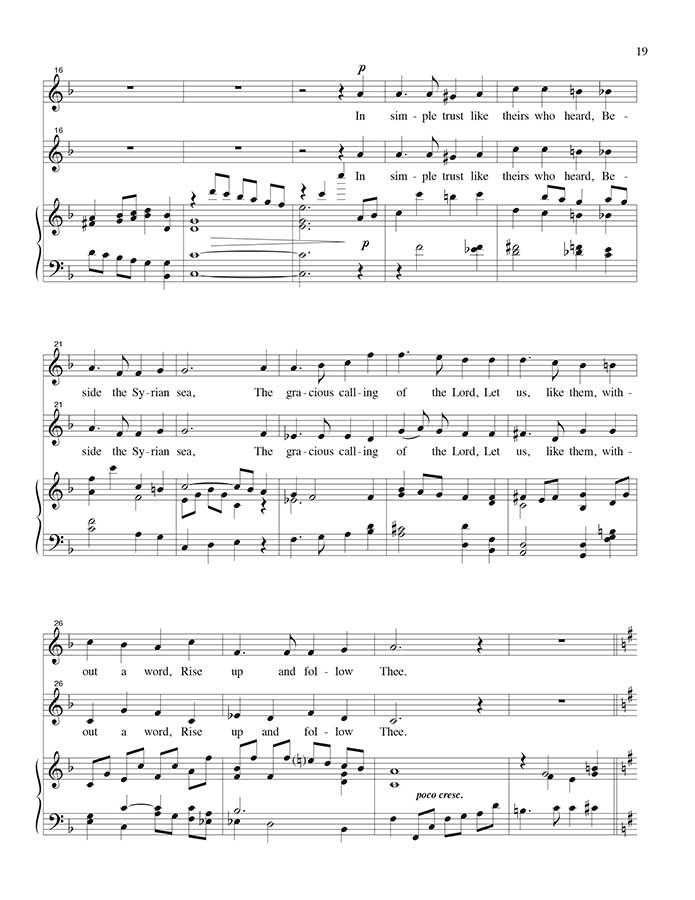 music page- Dear Lord and Father-vocal duet