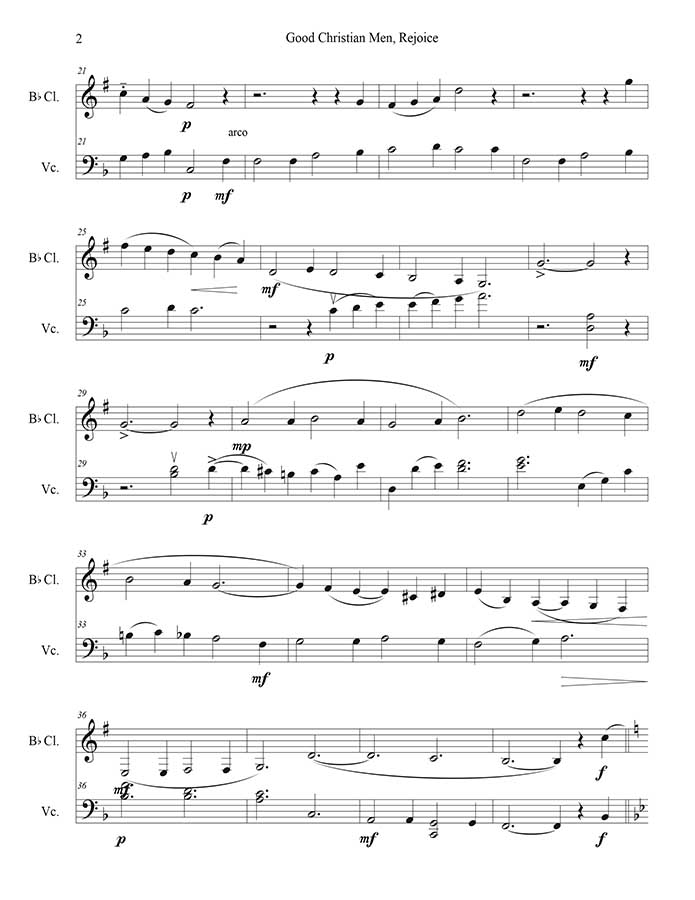 music page-Good Christian Men, clar/clo