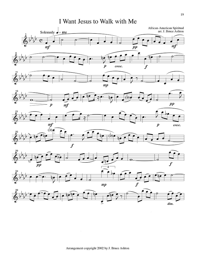 music page - I Want Jesus to Walk with Me