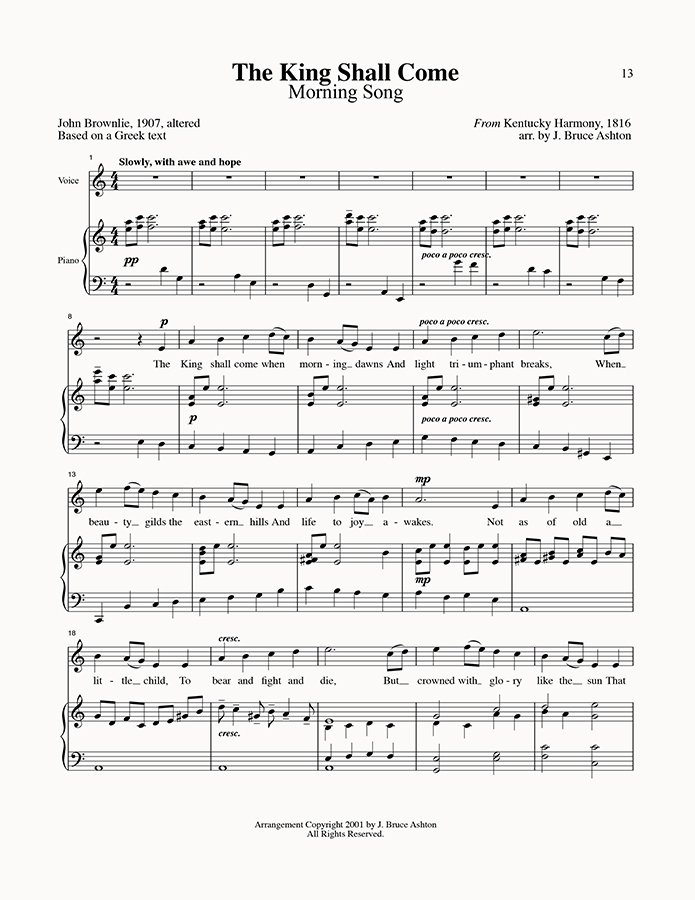 music page - The King Shall Come-1-900