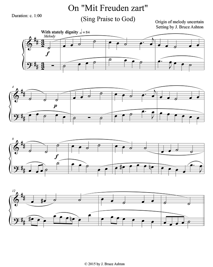 music page - Mis Freuden Zart p1