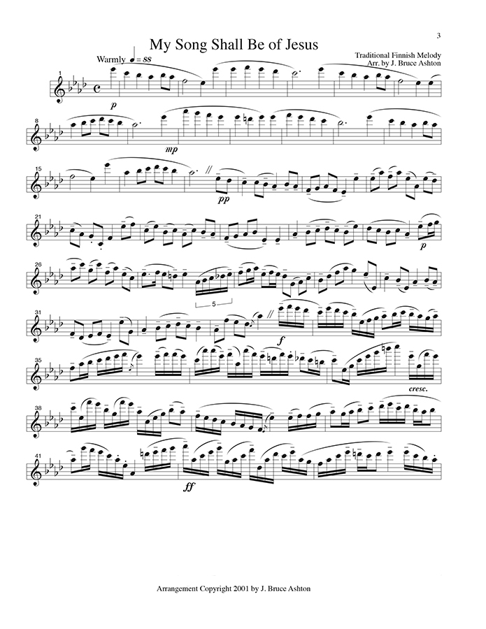 music page - My Song Shall Be of Jesus