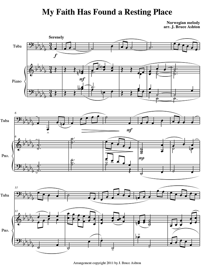 music page - My Faith Has Found p1