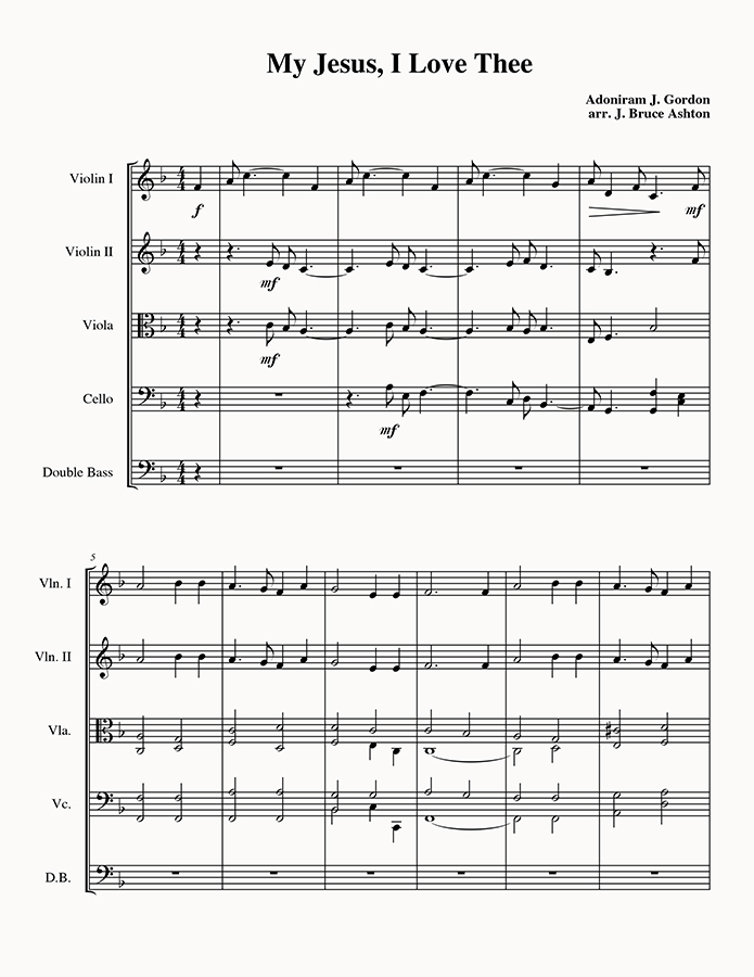 music page My Jesus I Love Thee p1