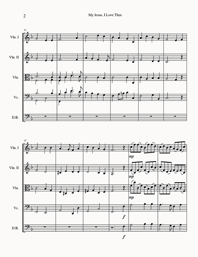 music page - My Jesus I Love Thee p2