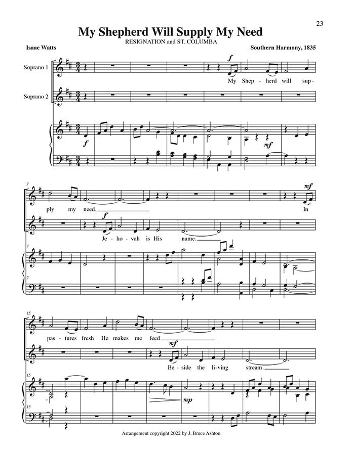music page-My Shepherd Will Supply p1