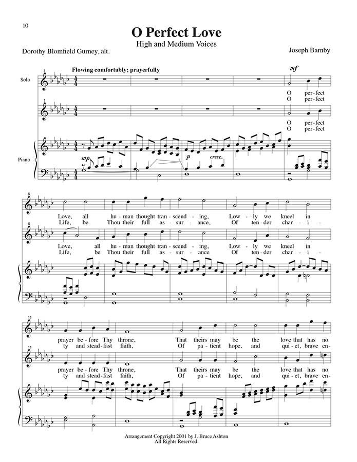 music page O Perfect Love p1-vocal duet