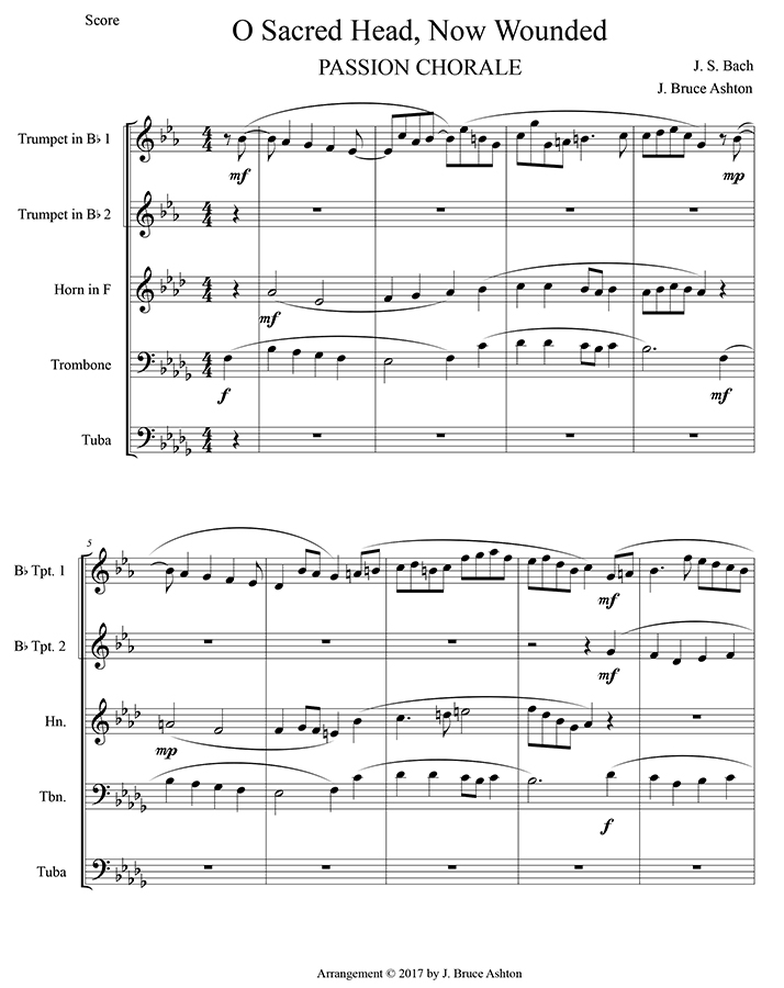 music page- O Sacred Head p1