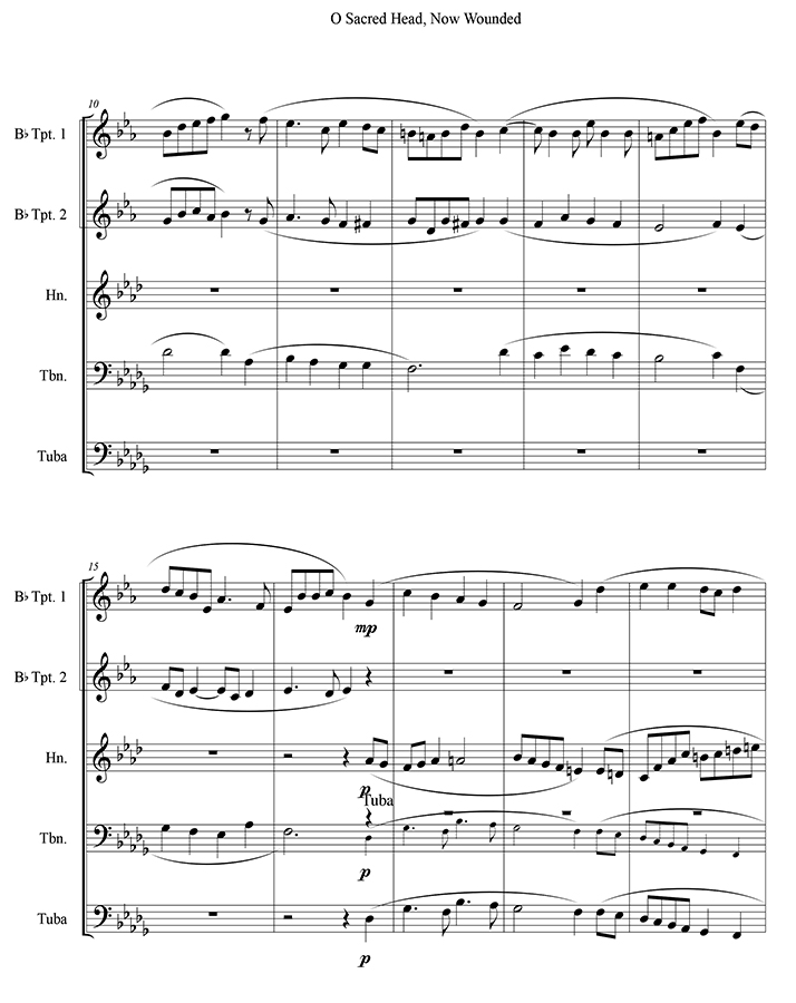 music page - O Sacred Head p2
