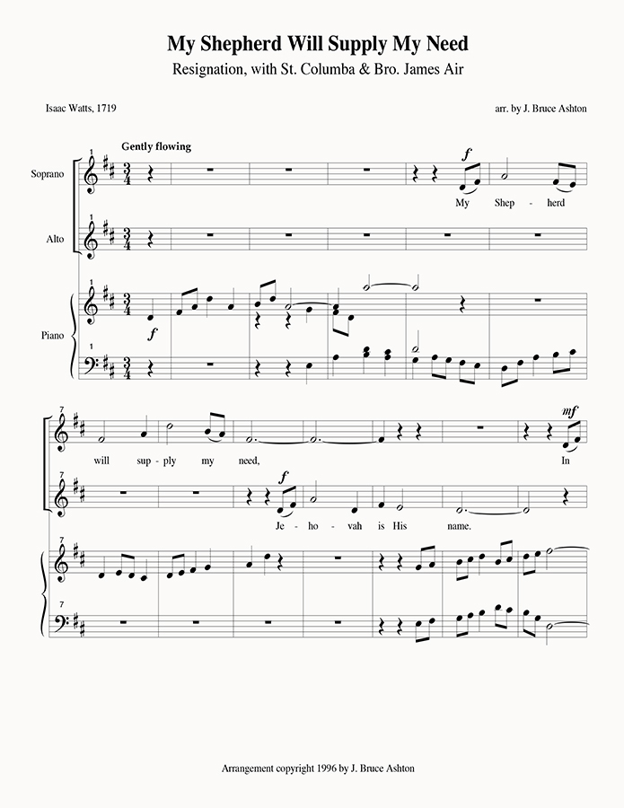 music page - Shepherd Medley-piano p1