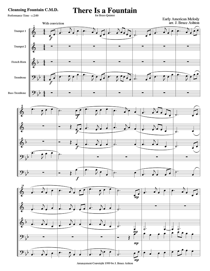 music page - There is a Fountain p1