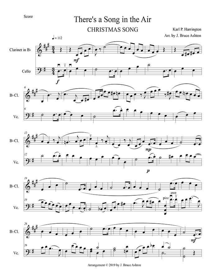 music page-There's a Song in the Air-clar/clo