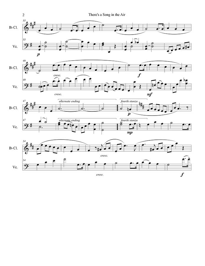 music page-There's a Song in the Air-clar/clo