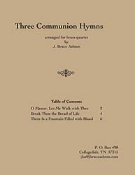 music cover - 3 Com. Hymns -brass quartet