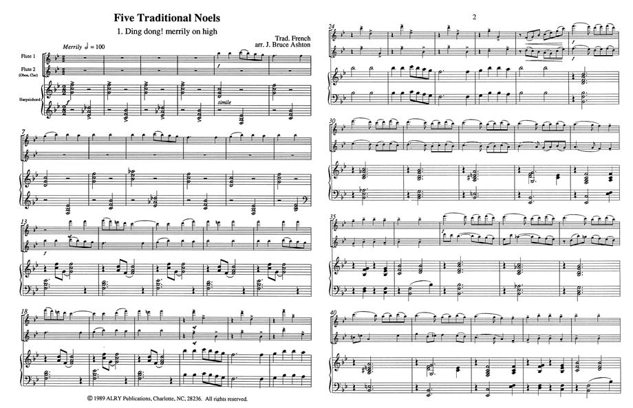 music pages - Ding Dong Merrily on High