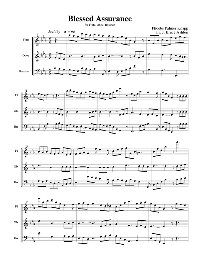 music page - Blessed Assurance p1