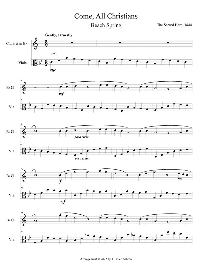 music page - Come, All Christians p1