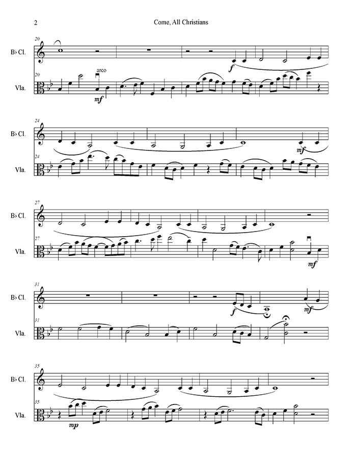 music page - Come All Christians p2