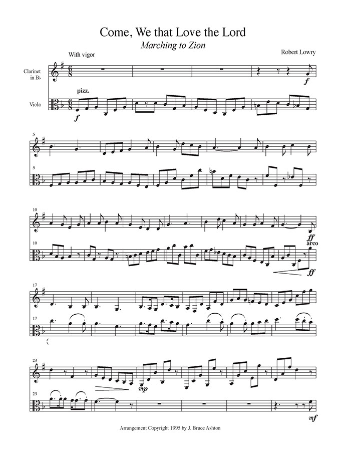 music page - Come We that Love p1