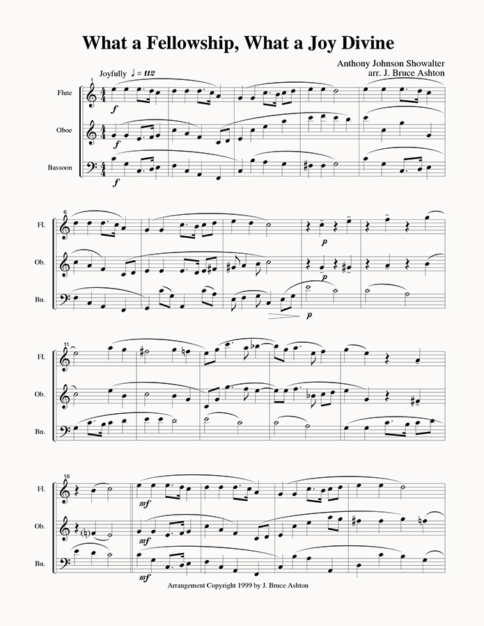 music page - What a Fellowship p1