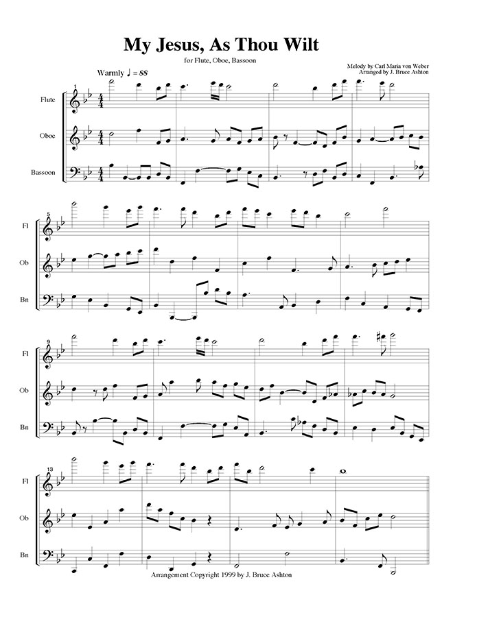 music page - My Jesus As Thou Wilt p1