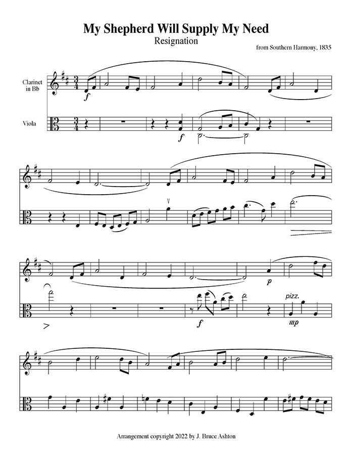music page -My Shepherd Will p1