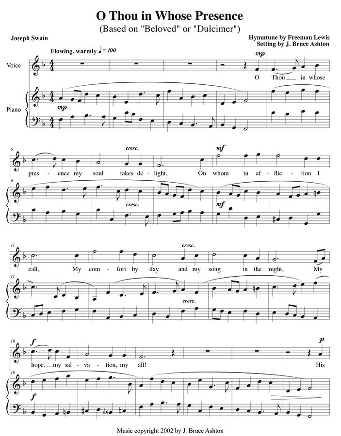 music page - O Thou in Whose p1