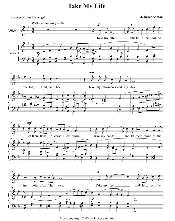music page - Take my Life p1