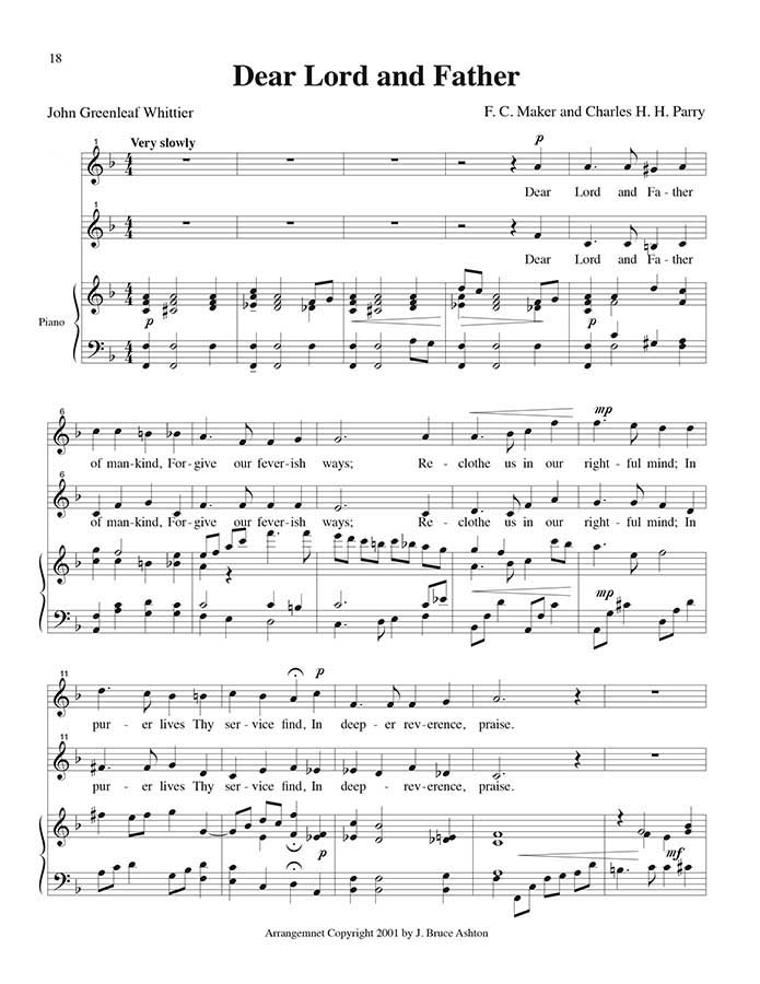 music page - Dear Lord and Father p1