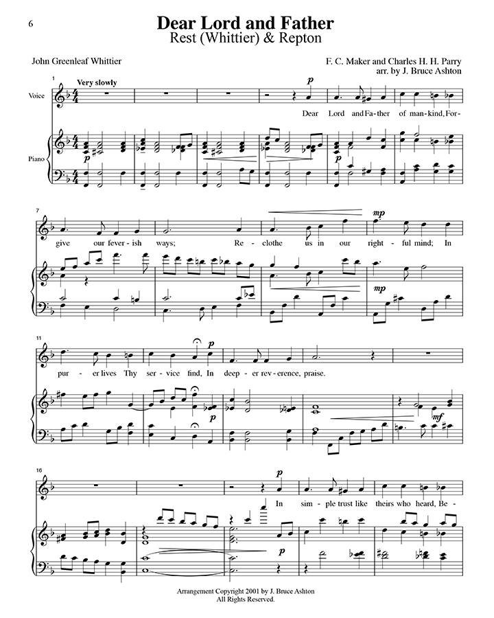 music page - Dear Lord and Father p1