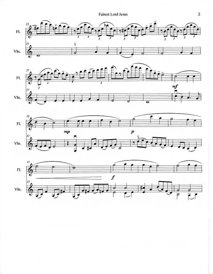 music page - Fairest Lord Jesus p2