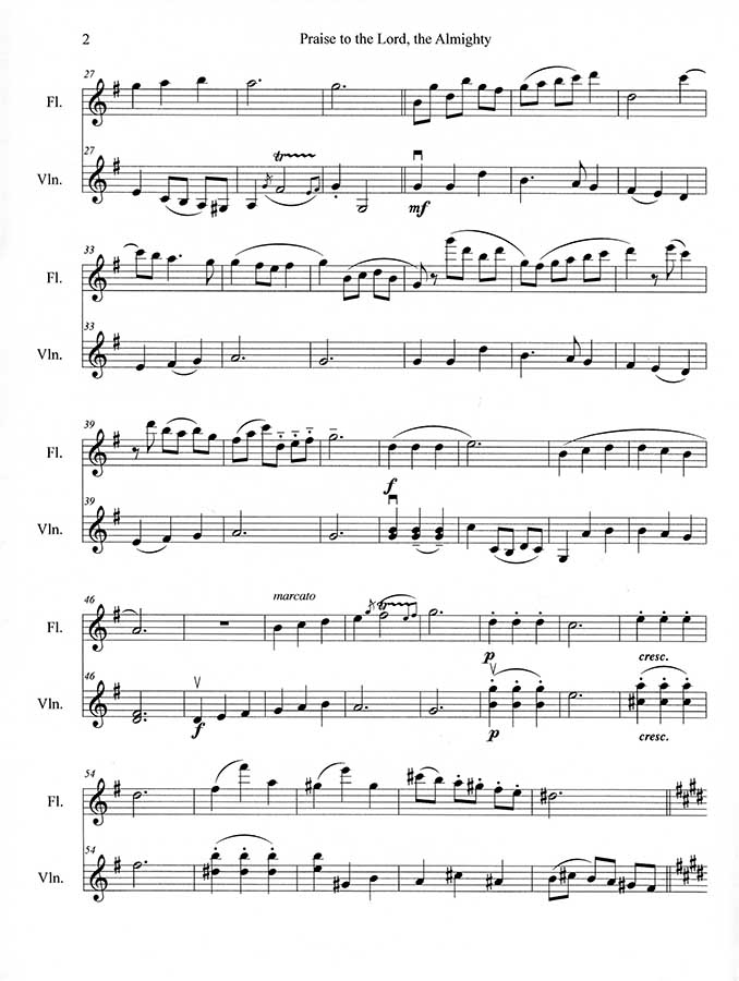 music page - Praise to the Lord p2
